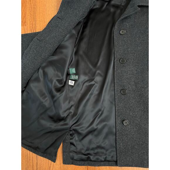 Lauren Ralph Lauren Women’s 100% Wool Coat Size 8 Charcoal Gray Lined Button - Picture 7 of 8